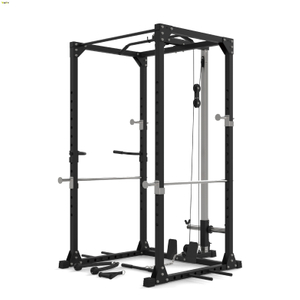 Power Squat Rack With Lat Pull System