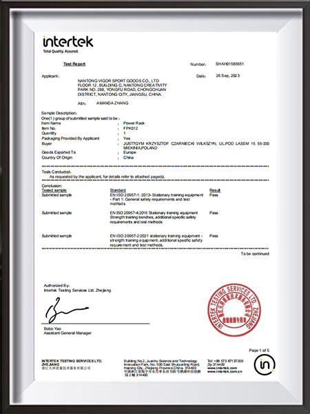 Certification